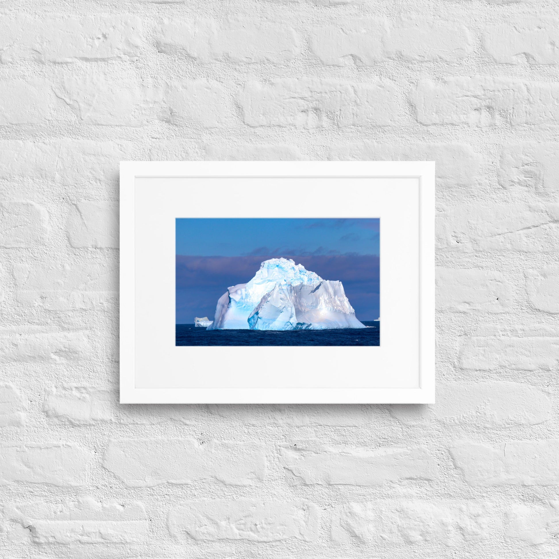 Incredible Iceberg Antarctica - Matte Paper Framed Poster With Mat - Jamie Van Jones#Nature#